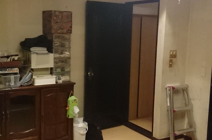 リビング壁　クロス貼替　天井　コロル　施工前　厚木　B邸