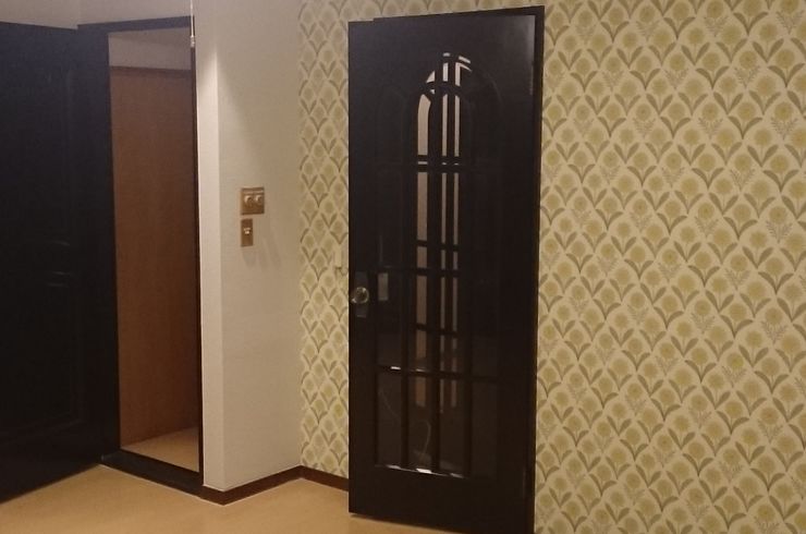 リビング壁　クロス貼替　天井　コロル　施工後　厚木　B邸